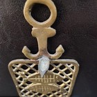Vintage  Judaica Brass menorah Hanukkah Oil Menorah Fish  Jewish. — photo 8