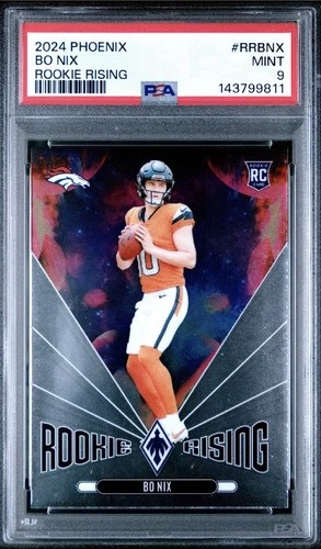 Bo Nix ROOKIE RISING 2024 Panini Phoenix Football #RRBNX Denver Broncos PSA 9