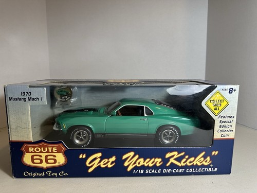 Route 66 - Ford Mustang Mach 1 1970 Verte - 1/18 - Miniature Neuve Sous Boîte