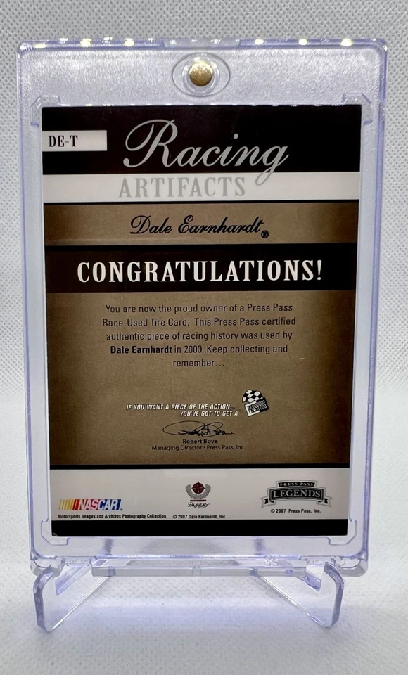 2007 Press Pass Legends Dale Earnhardt Sr. Racing Artifacts Tire Relic /299 - Image 2 of 4