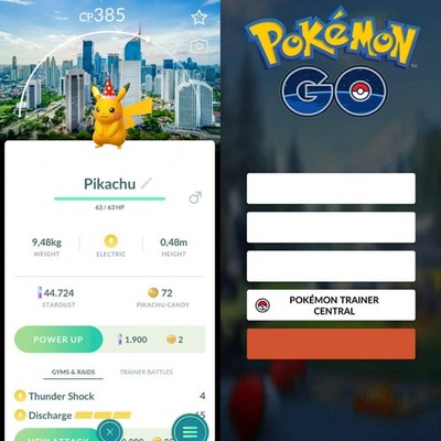 Pokémon Go | Shiny Pikachu Party Hat in Jakarta Background    Mini PTC or TRADE