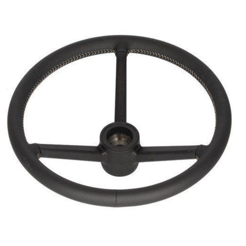 Black Leather Wrapped Steering Wheel Fits John Deere Tractors AL173828 RE282643 - Picture 4 of 8