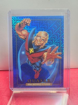 2024 Upper Deck Marvel Masterpieces '92 QUASAR #72 Blue Traxx Parallel Chase