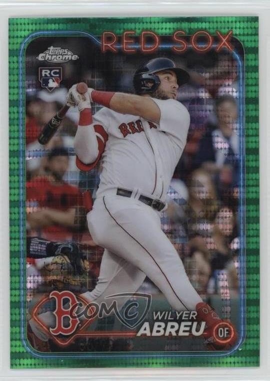 2024 Topps Chrome Green Sonar Refractor 65/99 Wilyer Abreu #165 Rookie RC 07i7