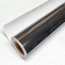 DIYAH High Gloss 6D Black Carbon Fiber Vinyl Wrap Sticker with Air Realease B...