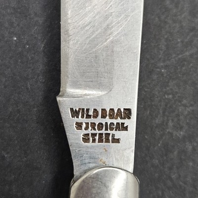 Bow Trapper Knives, Pair, One Marked Wild Bear Tropical Steel,  3'' and 4''