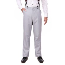 Steampunk Cosplay Costume Classic Victorian Men's Pants Trousers Silver