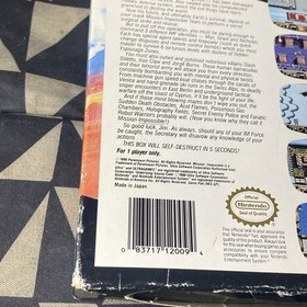 Nintendo NES Mission: Impossible Game in Original Box 1990 CIB - Tested/Works