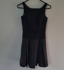 White House Black Market Little Black Dress Lace Bodice Sleeveless Size 00
