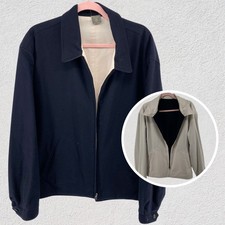 Vintage Banana Republic Reversible Wool Jacket Men  s Large Classic Heritage Coat