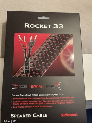 Audioquest Rocket 33 Lautsprecherkabel, 3.00 M, Paar Single  Bi- Wire￼