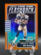 Isaac Bruce 2020 Panini Absolute Fantasy Flashback Orange Spectrum /75 Rams HOF