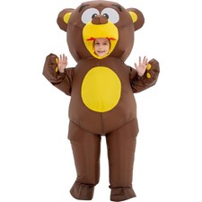 One Casa Kids Inflatable Bear Costume Full Body Blow-Up Halloween Jumpsuit Age 8