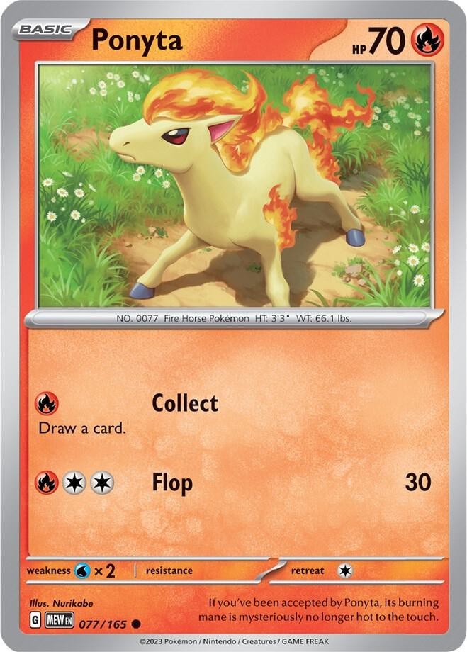 Ponyta 077/165 - SV: 151 - Pokemon TCG - NM