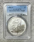 2006-W BURNISHED American  SILVER EAGLE SP70 PCGS Blue Label, 0.999 % Silver.