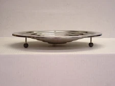 Large Postmodern Danish Steel Druit Dish on 3-Legs BEN FALK Design