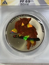2004 Congo 5 Francs Proof Bird of Paradise Graded PR 69 DCAM by ANACS