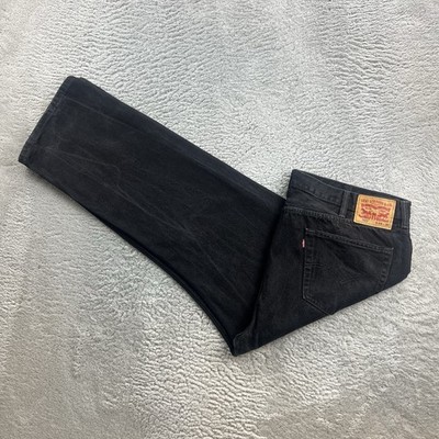 Vintage Levi's 505 Jeans Herren W44 L30 Schwarz Regular Straight Fit Denim Hose