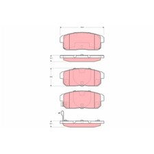 Satz Bremsbeläge Bremsklötze hinten für Mazda RX-8 SE | 24224541