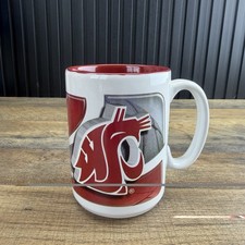 NCAA Washington State University Cougars Logo 15 oz. White Red Coffee Mug