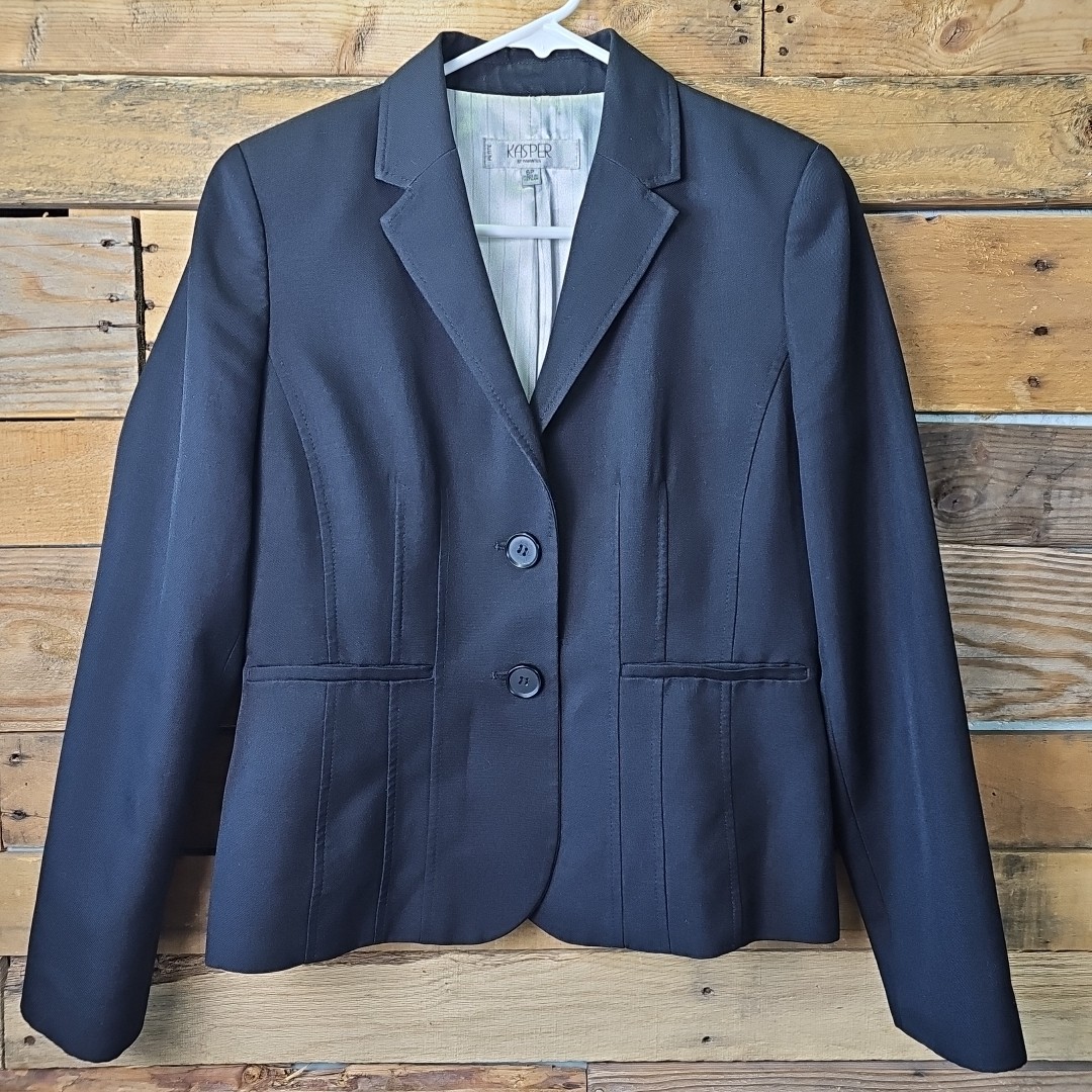 Kasper Separates Petite 2 Button Black Lined Blaz… - image 1