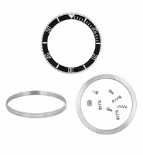 BEZEL & INSERT COMPLETE KIT FOR ROLEX SUBMARINER CERAMIC MODEL 116610 BLACK