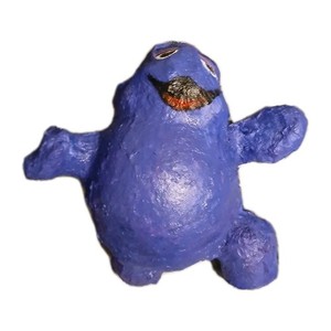 Paper Mache Grimmace Charictar From McDonald's Handmade Art Sculpture
