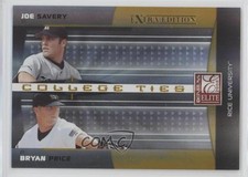 2008 Donruss Elite Extra Edition College Ties Gold Joe Savery Bryan Price 05fy