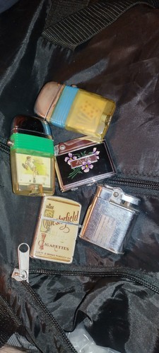 Vintage Scripto Vu / Ronson / etc. Lot of 5 lighters used