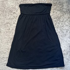 American Eagle Women Y2K Vintage Black Strapless Babydoll Dress Size XL whimsy
