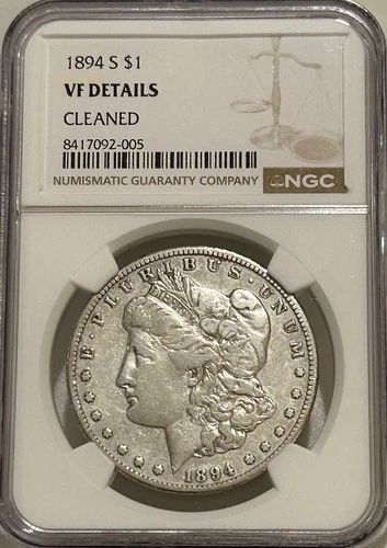 1894 S Morgan Silver Dollar NGC VF Details Tough Date Morgan