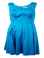 Calvin Klein Women's Scoop Neck A-Line Sundress (8, Cerulean) CKCD5G1599CRL8MH