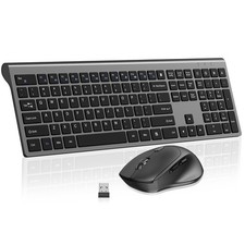 Wireless Keyboard And Mouse Combo FullSize Slim Numeric Keypad Ergonomic