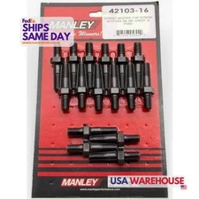 Manley 42103-16, Set of 16 Black Chromoly 7/16In Screw In Studs Performance Part