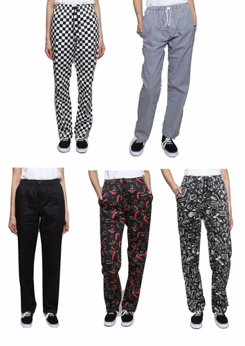 Thyme Chefs Trousers Unisex Catering Kitchen Cooks Waiter Uniform Bottoms Pants