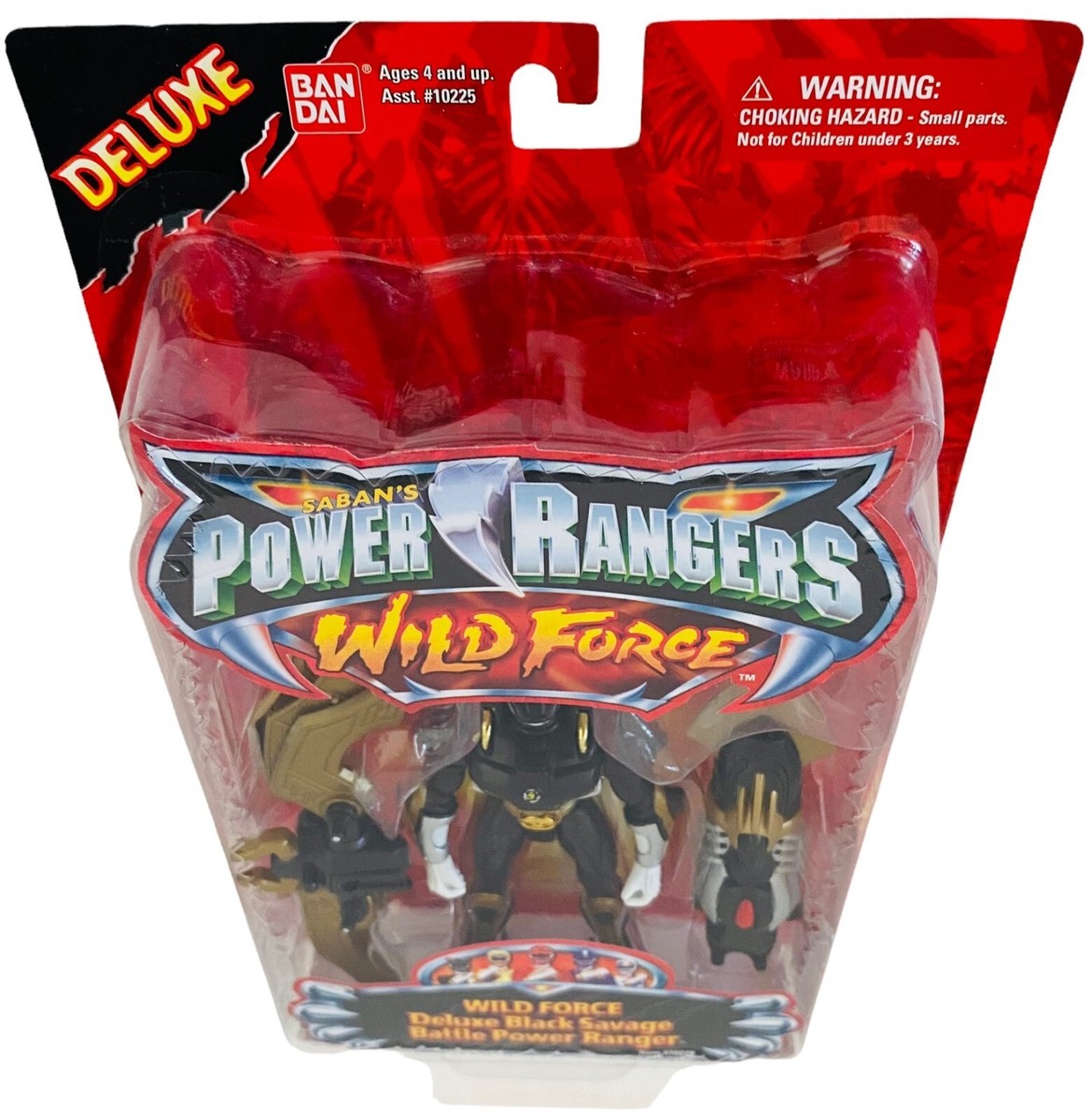 Saban's Power Rangers Wild Force Deluxe Black Savage Battle VTG