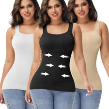 Women Camisole Vest Body Shaper Tummy Control Waist Trainer Slimming Tank Tops 