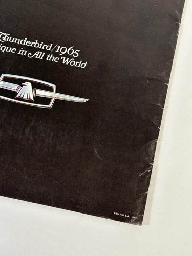 Vintage 1965 Ford Thunderbird T-Bird Brochure Booklet Car Vehicle Advertising - 第 7/18 張圖片