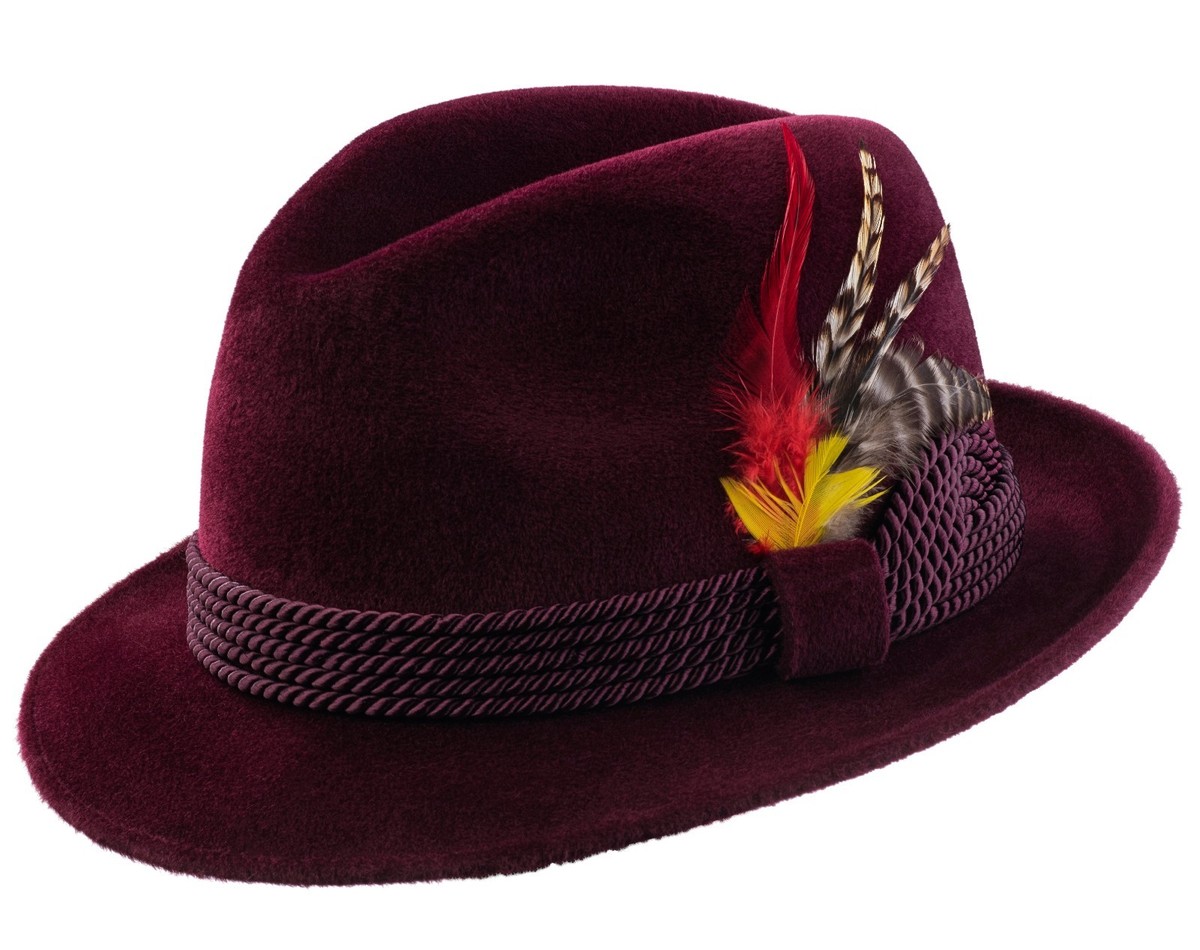 Selentino Colombo 100% Genuine Fur Felt Fedora Hat - Rabbit Fur, All Colors, Sizes 6 1/2 To 8