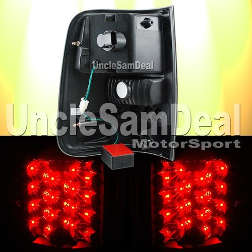 04-08 FORD F150 EURO CLEAR LENS LED L.E.D. TAIL LIGHTS BLACK PAIR DIRECT PLUG IN - Bild 2 von 2