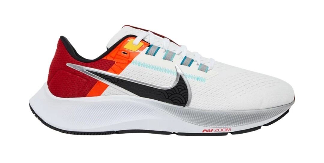 スパイク・シューズ NIKE AIR ZOOM PEGASUS 38 Nike Air Zoom Pegasus 38 'Sail Gym Red Black' Men's Shoes Size 9.5