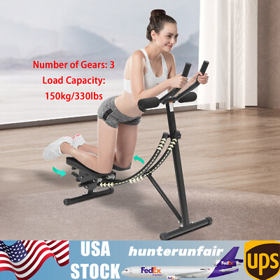 Ab Machine Coaster Abdominal Crunch Trainer for Home Gym Core Workout Equipment