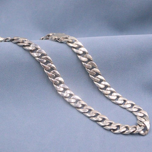 Real S925 Sterling Silver Chain Men 12mm Wider Cuban Curb Link Necklace 22inch L - 第 6/7 張圖片