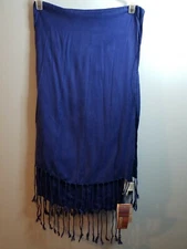 SPECTRUM Scarf Wrap Shaw Rectangle 100% Rayon Blue  NWT