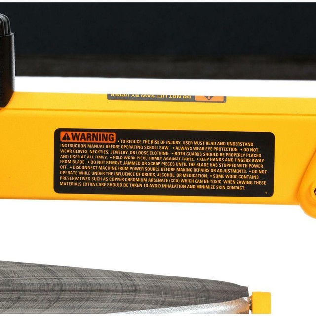 DEWALT DW788 1.3Amp, 120V, 20" VariableSpeed Scroll Saw with Scroll