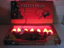NOMA Safety Plug Christmas Lights Red W/ Box