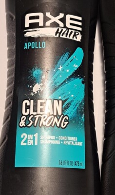NEW Axe Hair Men's 16 Oz 2-in-1 Shampoo + Conditioner Apollo Scent