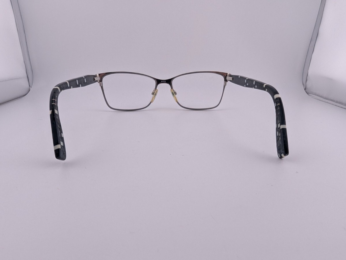 Furla Women\'s Eyeglass Frames Black White VFU071K COL 0583 140 Cat eye with Case Furla VFU071K Col.0583 54-16-140 Black/Silver Full Rim  main image 2