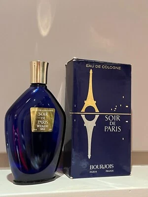 BOURJOIS ANCIEN FLACON EAU DE COLOGNE "SOIR DE PARIS" AVEC SA BOITE 230 ML - Photo 1/4