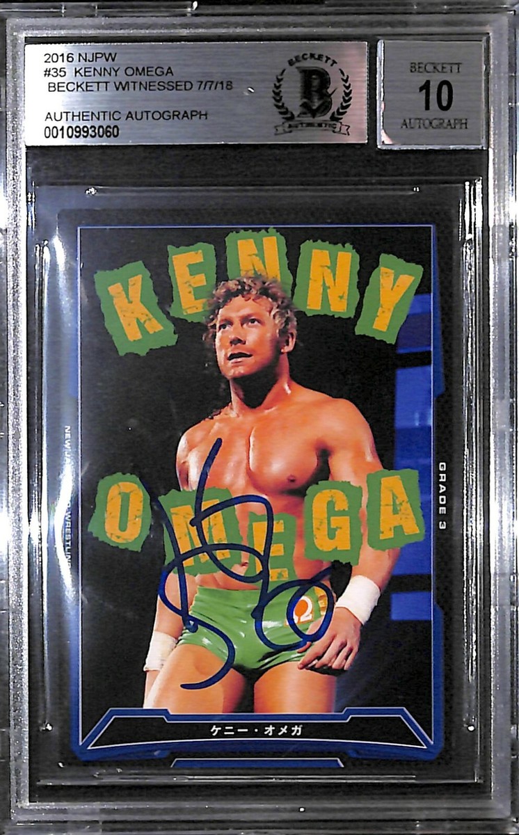Kenny Omega Signed 2016 New Japan Pro Wrestling Card 35 BAS COA